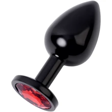 Анальна пробка із кристалом Metal By Toyfa Вlack anal plug ruby: Для кого унісекс