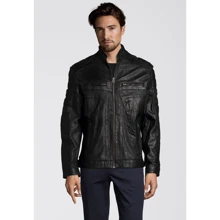 Шкіряна куртка Bruno Banani 21639944 48 чорна демісезон: Вид куртки