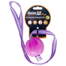 М'яч для собак AnimAll Fun тренувальний зі шлейкою 6 см фіолетовий: Виробник AnimAll