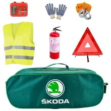 Набор автомобилиста Poputchik Skoda легковой зеленый 01-056-Л: undefined undefined