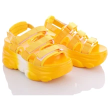 Босоножки Covaleri N-B20126-4 36 желтые текстиль на платформе: Материал верха Текстиль