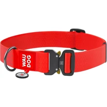 Нашийник для собак WAUDOG Waterproof c QR-паспортом металева пряжка-фастекс 40 ммx43-70 см червоний (28013): Виробник WAUDOG