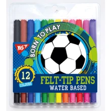 Фломастери 12 кол. "Born to play" (650360): Тип На водній основі