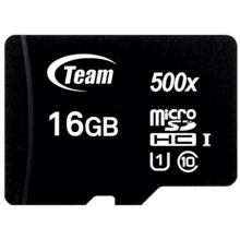 Карта памяти Team 16GB microSDHC Class 10 UHS-I U1 500X (TUSDH16GCL10U02): Тип карты MicroSDHC