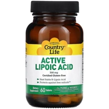 Country Life Active Lipoic Acid 300 mg Липоєва кислота 60 таблеток: Вид Неферментные