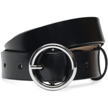 Женский ремень Borsa Leather черный (CV1ZK-037-silverblack): Пол Женский