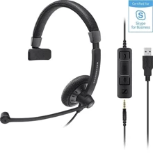 Наушники Sennheiser SC 45 USB / 3.5mm MS Mono (507083): Тип конструкции накладные