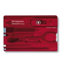 Мультитул Victorinox Swisscard 82Х54Х4мм/10предметов/красный-прозрачный (0.7100.T): Тип Карта