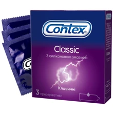 Презервативи латексні з силіконоваю змазкою Contex №3 Classic класичні: Тип Класичні