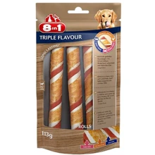 Ласощі для собак 8in1 Triple Flavour трубочки 3 шт. 113 г (4048422148111): Виробник 8in1