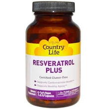 Country Life Resveratrol Plus 120 Veg Caps Ресвератрол: Тип Ресвератрол