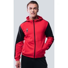 Спортивна толстовка Peak FWA01231-RED 52 червона з капюшоном на блискавці: Вид Спортивні толстовки
