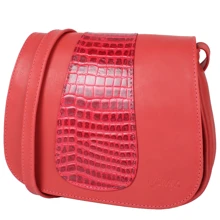 Женская сумка почтальонка Laskara красная (LK-DD217-red-croco): Пол Женский