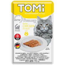 Влажный корм TOMi Sterilised Chicken in Jelly 85 g Курица в желе, пауч (52515): Тип паучи
