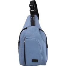 Чоловіча сумка-слінг DNK Leather синя (DNK Joker # 3 bag-4): Стать Чоловік