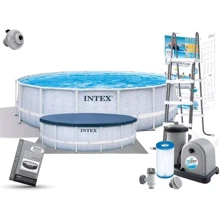 Бассейн каркасный Intex 488х122 см (26746) (5 678 л/ч, лестница, тент, подстилка): undefined undefined