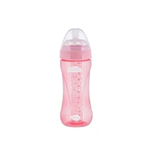 Пляшечка Nuvita для годування Mimic Cool 330 мл 4+ антиколікова рожева (NV6052PINK): Матеріал пластик