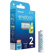 Panasonic AA 2000mAh NiMH 2шт Eneloop plastic free pack (BK-3MCDE/2BE): undefined undefined