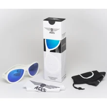 Детские солнцезащитные очки Babiators Wicked White Blue Lenses (7-14 лет): Пол Для детей