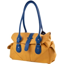 Женская сумка саквояж Laskara желтая (LK-10250-yellow): Пол Женский