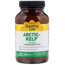 Country Life Artic-Kelp 225 mcg Ламинария 300 таблеток: Тип Йод