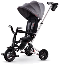Складной трехколесный детский велосипед Qplay Nova EVA (S700-2Grey): Тип 3х колесный велосипед