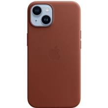 Чехол для iPhone Apple for iPhone 14 Leather Case with MagSafe Umber (MPP73) : Цвет коричневый
