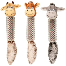 Мягкая игрушка Flamingo Cow/Horse/Donkey Spines корова/ лошадь/ ослик с пищалкой для собак 16х45 см (54195): Производитель Flamingo