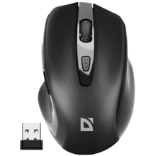 Мышь Defender Prime MB-053 Silent Wireless Black (52053): Интерфейс подключения Wireless, USB