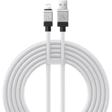 Кабель Baseus USB Cable to Lightning CoolPlay Series Fast Charging 2.4A 2m White (CAKW000502): Тип USB Cable - Lightning