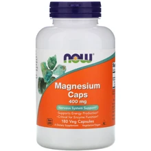 Now Foods Magnesium Caps, 400 mg, 180 Veg Capsules (NOW-01283): Тип Магний