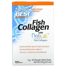 Doctor's Best Fish Collagen with TruMarine Риб'ячий колаген 30 пакетиків: Тип колаген