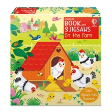 Book and 3 Jigsaws: On the Farm / Книга та 3 головоломки: На фермі: Виробник Usborne