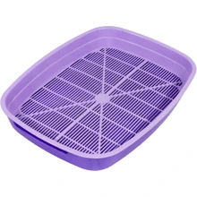 Туалет Lucky Pet с сеткой 37x28x6 см фиолетовый (553645): Вид Открытый