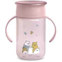 Пляшечка непроливайка Suavinex Bear Family 340 мл +12 місяців рожева (402646): Виробник Suavinex
