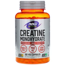 Креатин Now Foods Sports, Creatine Monohydrate, 750 mg, 120 Veg Capsules: Стать унісекс