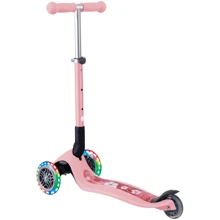 Самокат GLOBBER серии JUNIOR FOLDABLE LIGHTS пастельно-розовый с цветами (433-210): Количество колес 3