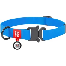 Нашийник для собак водостійкий WAUDOG Waterproof c QR-паспортом металева пряжка-фастекс ширина 20 мм довжина 24-40 см блакитний: Виробник WAUDOG