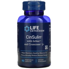 Life Extension CinSulin with InSea2 and Crominex 3 plus Комплексная добавка 90 капсул: Тип Комплексные