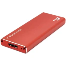 Аксессуар для накопителя Frime для M.2 NGFF SATA Metal USB 3.0 (TYPE-A) Red (FHE203.M2U30): Тип аксессуара Внешний карман