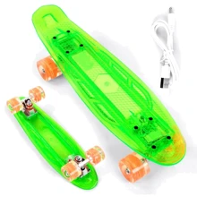 Пенни борд Best Board прозрачная дека со светом салатовый (S-60355): Тип пенни борд