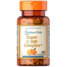 Puritan's Pride Super C-500 Complex 500 mg Витамин С комплекс 100 каплет: Тип Витамин C