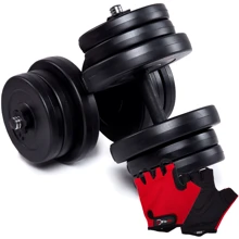 Гантель Fit-On 2x21 кг с перчатками: Вес гантели, кг 21