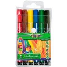 Фломастери тригранні ZiBi JUMBO size 6 кольорів: Тип На водній основі