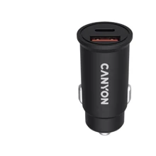 Зарядное устройство Canyon Car Charger USB-C+USB C-20-03 30W Black (CNS-CCA20B03): Особенности Power Delivery (PD), USB-C, USB-C