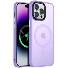 Чохол для iPhone Mobile Case TPU+PC Metal Buttons with MagSafe Colorful Lilac для iPhone 13 Pro Max: Колір фиолетовый