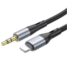 Кабель Носо Audio Cable AUX 3.5mm Jack to Lightning UPA22 1m Black: Тип Mini-jack 3.5mm M - Lightning