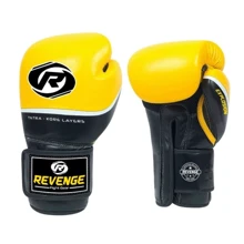 Боксерские перчатки Revenge 14 унц кожаные желтые (EV-10-1163): undefined undefined