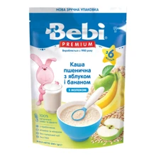 Каша молочная Bebi Premium Пшеничная с яблоком и бананом 200 г (1105058): Тип Каши молочные