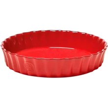 Форма глубокая для пирога Emile Henry Ovenware 1.15 л 24 см керамическая красная (346024): Крышка Нет